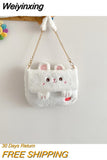 Weiyinxing Funny Small Bag Women New Cartoon Frog Messenger Bag Plush Doll Student Cute Girl ShoulderBag