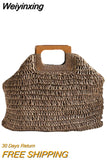 Weiyinxing Bag Women Summer Beach Bag Large Capacity Ladies Handbags Handmade Straw Bag Bohemian Rattan Travel Tote сумки женские