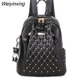 Weiyinxing women backpack high quality leather backpack lady travel backpack shoulder bags school bags back pack mochila feminina