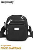 Weiyinxing Women's Casual Light Simple Shoulder Bags Waterproof Nylon Fabric Crossbody Bags Small Multi-layer Large Capacity Women's Bags