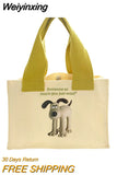 Weiyinxing Lunch Bag for Women Funny Cute Dog Cartoon Bentobreakfast Food Box Student All-match Tote Bag Portable Picnic Travel