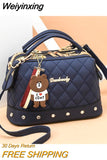 Weiyinxing Women 2023 New European and American Fashion Women's Bag Lingge Small Fragrant Handbag Boston Shoulder Bag