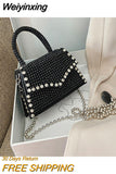 Weiyinxing Flap Small Tote Bag Quality PU Leather Women's Designer Female Handbags And Purses Fashion Chain Shoulder Crossbody Bags