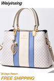 Weiyinxing spring and summer new fashion handbag middle-aged large-capacity color matching single shoulder messenger bag tide