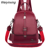 Weiyinxing Women Backpack Designer high quality Leather Women Bag Fashion School Bags Multifunction Large Capacity Travel Backpacks mochila