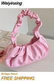 Weiyinxing Fold Shoulder Bag Underarm Bag French Niche Texture Popular Small Bag Female 2023 New Trend Handbag Bags for Women