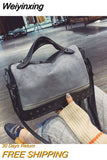 Weiyinxing Rivet Matte PU Leather Handbag 2023 Fashion Women's Designer Shoulder Crossbody Bags Large Capacity Female Travel Hand Bag