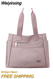Weiyinxing Women Leisure Simple Waterproof Design Nylon Cloth Shoulder Bag Women Fashion Shopping Handbag Versatile Large Capacity Tote Bag