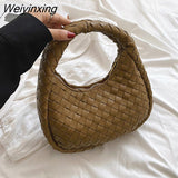 Weiyinxing Moon Shoulder Bag Women's Bag Trend Vintage Hobos Solid Color Fashion Female Handbag Purse Retro Designer Women Hand Bags