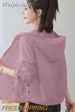 Weiyinxing Coat Women's Anti-UV Breathable Thin Windbreaker 2023 Summer Long-Sleeved Short Jacket Femme Tops