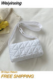 Weiyinxing Fashion Space Pad Cotton Women Shoulder Bags Winter Nylon Padded Quilted Shopper Bags Female Casual Crossbody Bags Handbags