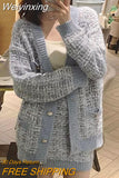 Weiyinxing Quality Fall Winter Sweater Suits Knitted 2 Piece Set Korean Casual Cardigan Coat & Bodycon Mini Skirt Two Piece Set Women