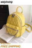 weiyinxing Women Designer Leather Backpacks Sac A Dos Chain Luxury Fashion High Quality Small Backpack for Teenage Girls Mochila Rucksack