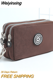 Weiyinxing Zipper Wallet, Women's Casual Waterproof Clutch Bag Versatile Nylon Phone Bag with Wristlet