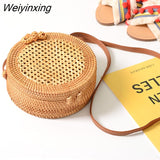 Weiyinxing Square Round Mulit Style Straw Bag Handbags Women Summer Rattan Bag Handmade Woven Beach Circle Bohemia Handbag New Fashion