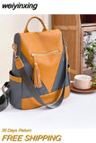weiyinxing Bagpack Women High Quality Nylon Backpacks Female Big Travel BackBag Large School Bags for Teenage Girls Patchwork Bag
