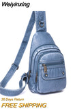 Weiyinxing Women Bags Chest Bag Vintage Chest Crossbody Bags Versatile Popular Chest Bag Casual Female Shoulder Messenger Bag High Quality
