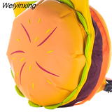 Weiyinxing Retro Hamburger Kawaii Shoulder Bag High Capacity Pu Leather Student Backpack Women Bag School Backpack College Students