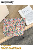 Weiyinxing Cosmetic Bag Cotton Fabric Women Make Up Storage Pouch Japan Style Zipper Cosmetic Pouch Vintage Phone Clutch Beauty Case