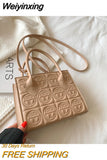 Weiyinxing Women's Handbag New Fashion One Shoulder Crossbody Bags Advanced Texture Printing 2023 Spring Versatile Small Square Bag