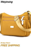 Weiyinxing Women's Fashion Shoulder Bag Light And Soft Oxford Simplicity Crossbody Bag Multi Pocket And Large Capacity Female Messenger Bag