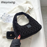 Weiyinxing for women new in luxury designer handbag with mini purse corduroy tote bag lady simple women's bag 2023 trend hand bags