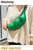 Weiyinxing Luxury Female Belt Bag Funny Edamame Waist pack Clutch Fashion Leather Shoulder Crossbody Chest Bags Summer Ladies Waist Bag