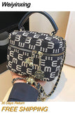 Weiyinxing luxury designer for women fashion crossbody bag summer casual canvas handbags 2023 new classic vintage shoulder shopping