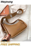 Weiyinxing New Simple PU Leather Crossbody Bags For Women Luxury Brand Handbags Lady Fashion Shoulder Messenger Bag Travel Armpit Bags 911