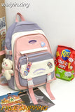 weiyinxing Fashion Women Backpack Cute Nylon Waterproof Set Bag Rucksack Teens Kawaii Bookbag for Girls Schoolbag Travel Mochila