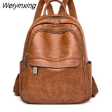 Weiyinxing 2023 Multifunction Vintage Women Backpacks High Quality Female Back Pack Ladies Shoulder Bag Ladies Leather Travel Backpack