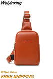 Weiyinxing Women's Chest Pack Bag Hip Hop Banana Belt Bag Mini High Quality Crossbody Bags Female PU Leather Waist Bags Purse Pocket