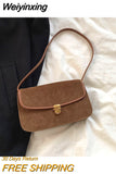 Weiyinxing Corduroy Women Underarm Bags Fashion Design Ladies Clutch Purse Armpit Handbags Female Small Casual Tote Shoulder Bag