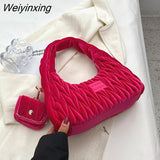 Weiyinxing for women new in luxury designer handbag with mini purse corduroy tote bag lady simple women's bag 2023 trend hand bags