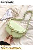 Weiyinxing Saddle Small Crossbody Bags For Women Trend Luxury Designer PU Leather Shoulder Bag Ladies Handbags And Purses