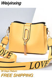 Weiyinxing Women Bags 2023 New Trend Crossbody Bags Luxury Designer Messenger Bag Women Leather Handbags Ladies Shoulder Bucket Bags