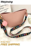 Weiyinxing Simple Shoulder Bag Casual Lychee Pattern Crossbody Bags for Women Ladies Designer Handbags Ladies Messenger Bags