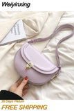 Weiyinxing Saddle Small Crossbody Bags For Women Trend Luxury Designer PU Leather Shoulder Bag Ladies Handbags And Purses