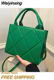 Weiyinxing Bags for Women 2023 New Luxury Handbags PU Leather Crossbody Bags Plaid Trendy Female Shoulder Bag Handbags Designer Totes