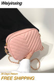 Weiyinxing Striped Crossbody Bags For Women Square Tassel Shoulder Bag Pu Leather Small Chain Ladies Handlbags