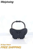 Weiyinxing Butterfly Women's Bag PVC Fashion Jelly Bags Candy Color Handbags Outdoor Picnic Bags Fashion Trend Casual Handbag Female