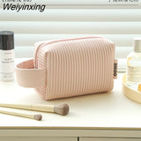 Weiyinxing Makeup Bag Leather Cosmetic Bag Women Multifunction Toiletries Organizer Portable Travel Waterproof Storage Case