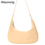 Weiyinxing Color Shoulder Purse Women Underarm Bag Ladies Fashion Top-handle Clutches Black Beige White Pink Handbag Pouch