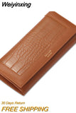 Weiyinxing Luxury Women's Wallets Long Wallet Female Leather Purse ID Card Holder Women Purses Ladies Clutch Phone Bag Purse