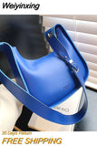 Weiyinxing Spring Solid Color PU Leather Shoulder Crossbody Sling Bags for Women Fashion Bag Luxury Brand Female Handbags and Purses