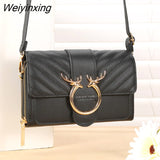 Weiyinxing Shoulder Bags Fashion Women`s Handbag PU Leather Female Casual Crossbody Bag Coin Clutch Design Lady Cosmetic Handbag