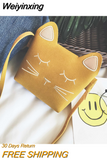 Weiyinxing Baby Cat Mini Crossbody Bag Frosted Leather Children's Coin Purse Fashion Girls Princess Accessories Shoulder Bags Wallet