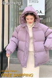 Weiyinxing 2023 Women Short Jacket Winter Thick Hooded Cotton Padded Coats Female Korean Loose Puffer Parkas Ladies Oversize Harajuku C