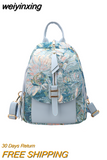 weiyinxing Designer 2023 Women Backpack Flower Pattern Female Fashion Shoulder Bags School Backpacks Bag for Teenage Girls Purses