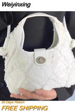 Weiyinxing Denim Women's Hobos Shoulder Bag Fashion Design Ladies Tassel Messenger Bags Simple Female Small Clutch Purse Handbags